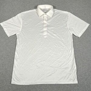 Collars & Co Polo‎ Shirt Mens L White Semi Spread Dress Collar NEW NWOT